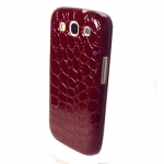 Накладка под крокодила для Samsung SIII S3 I9300 Красная